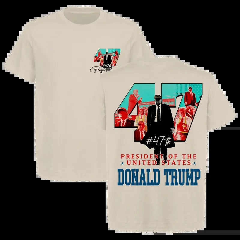 US 47th President Donald Trump Won Again 2024 Graphic T-Shirt