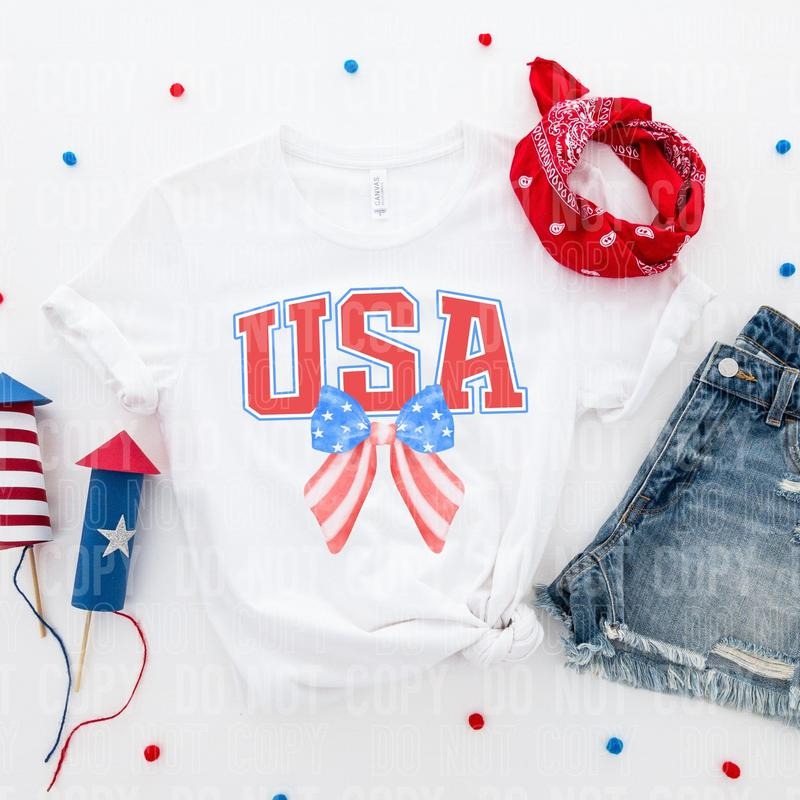 USA Bow DTF Transfers - THIS IS NOT A SHIRT
