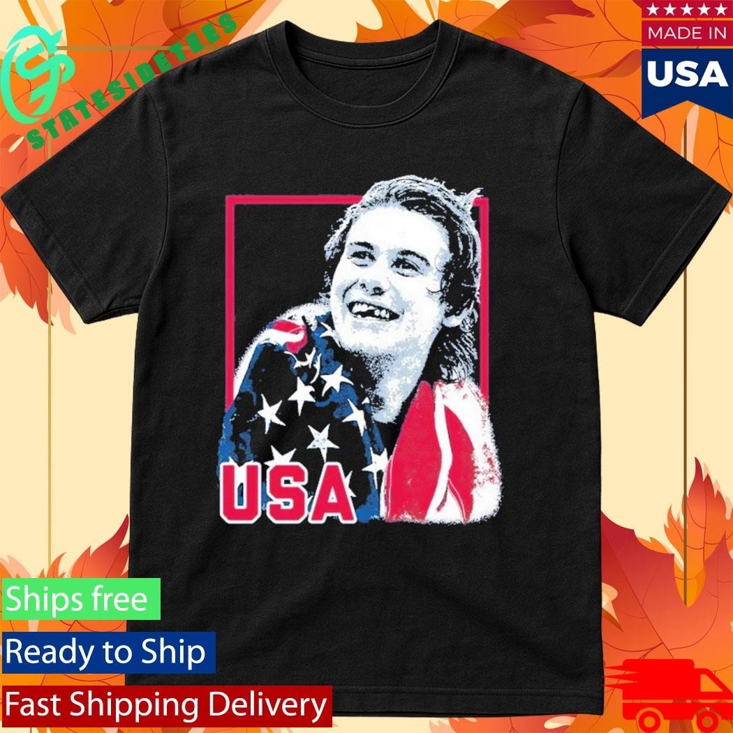 USA Champions Jack Hughes American Flag T-Shirt