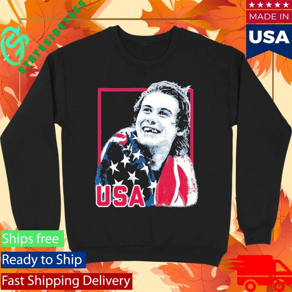 USA Champions Jack Hughes American Flag T-Shirt