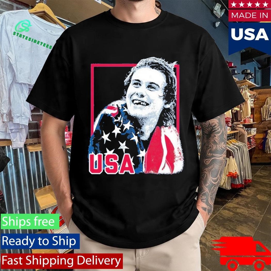 USA Champions Jack Hughes American Flag T-Shirt