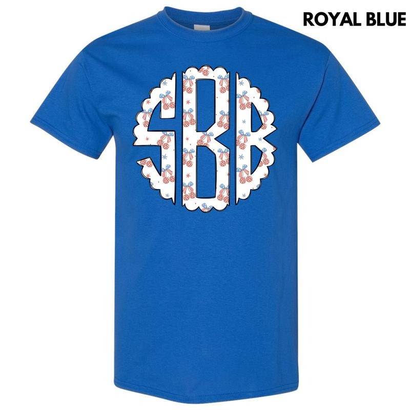 USA Disco Cherry Monogram Gildan Short Sleeve T-Shirt 'NLB'