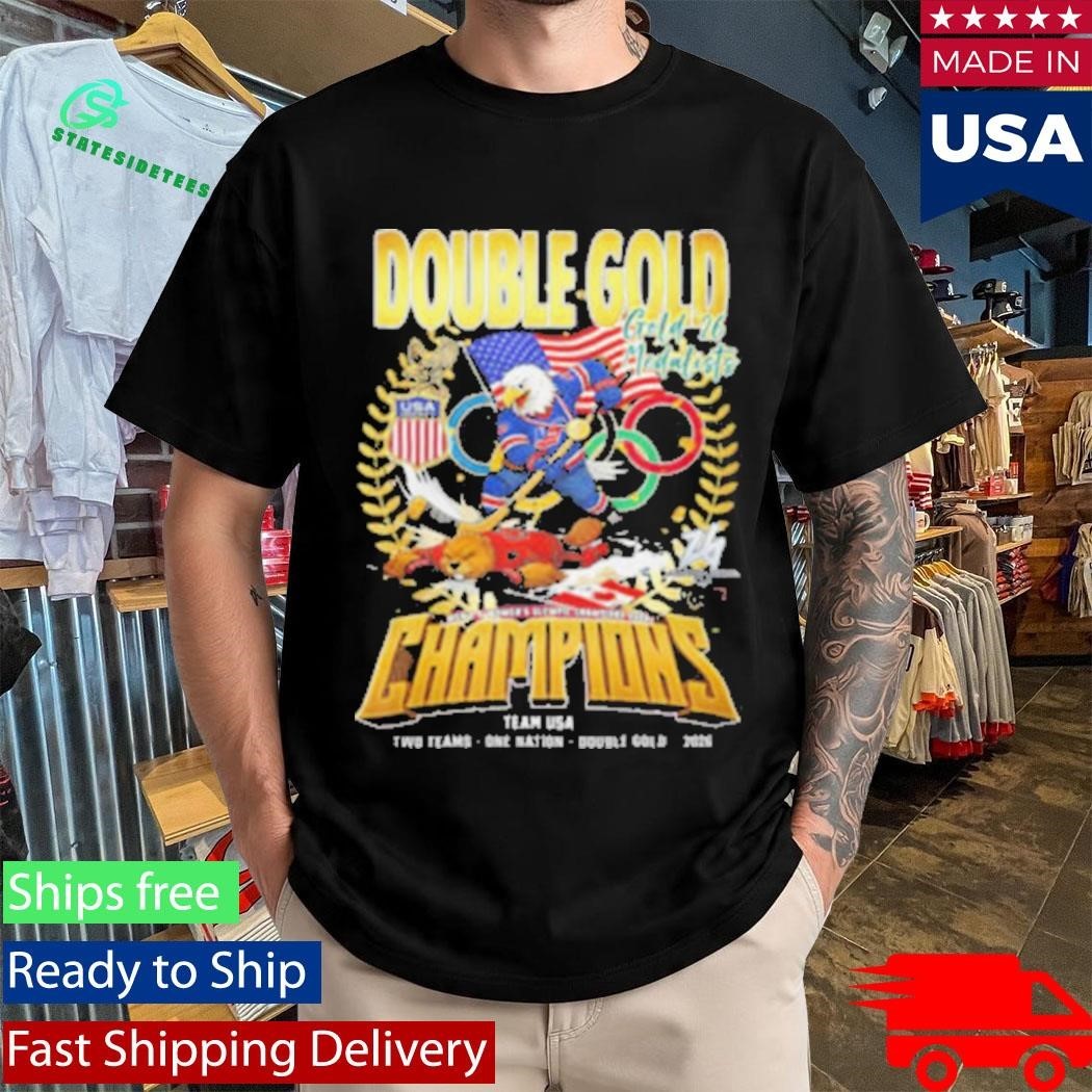 USA Hockey Double Gold Champions 2026 Eagle vs Beaver Shirt