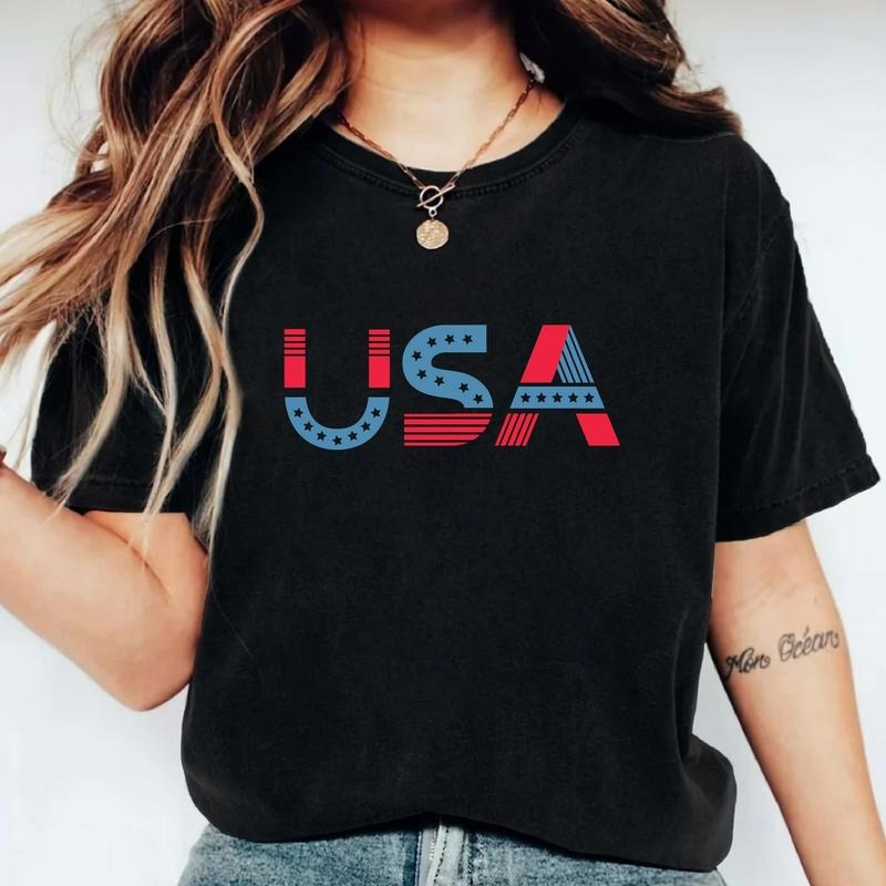 USA T-Shirt, Unisex American Flag Shirt, Matching Patriot Day Tee, American Friend Birthday Gift Tee