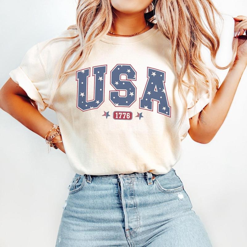 USA TShirt, America Sweatshirt, Fourth of July Shirt, 4th of July Tee, Patriotic Shirt, America Est Shirt, Red White and...