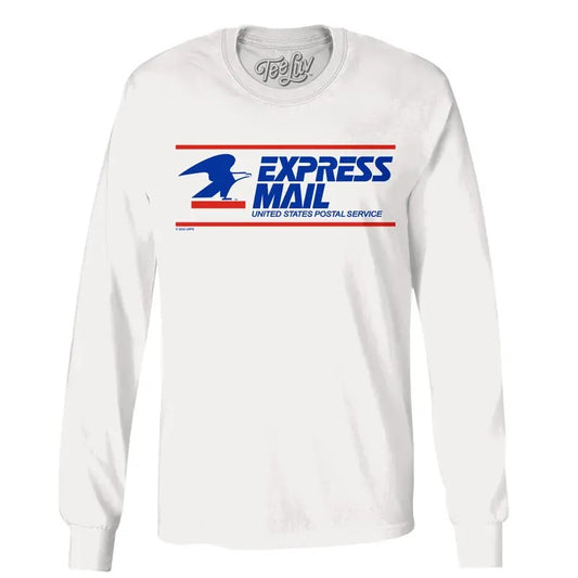 USPS Express Mail Long Sleeve T-Shirt - White