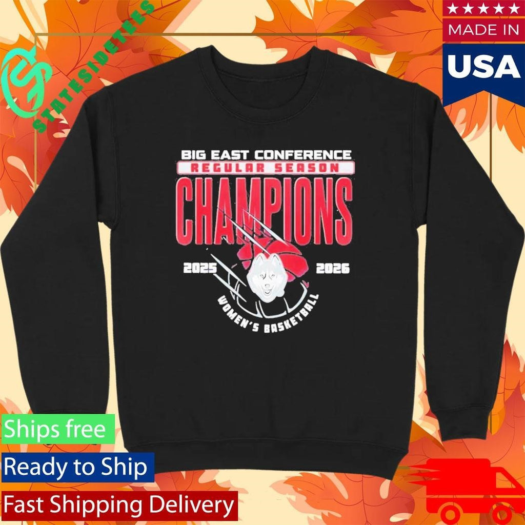 Uconn Huskies Womens Basketball 2026 Big East Champions Shirt