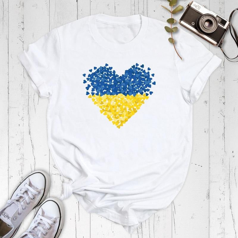 Ukraine Flag Shirt, Ukraine Heart Shirt, Stop war Shirt, Peace Shirt, Stand with Ukraine, Make Love Not War, Protest...