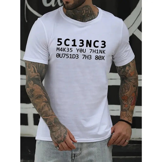 Ultra-Quick Drying SCIENCE 5C13NC3 Humor Pun T-Shirt for Men - Super Comfy Casual Style with Hilarious Joke Design, Perfect for Daily Wear, Workouts, and Vacation Adventures Made in USA