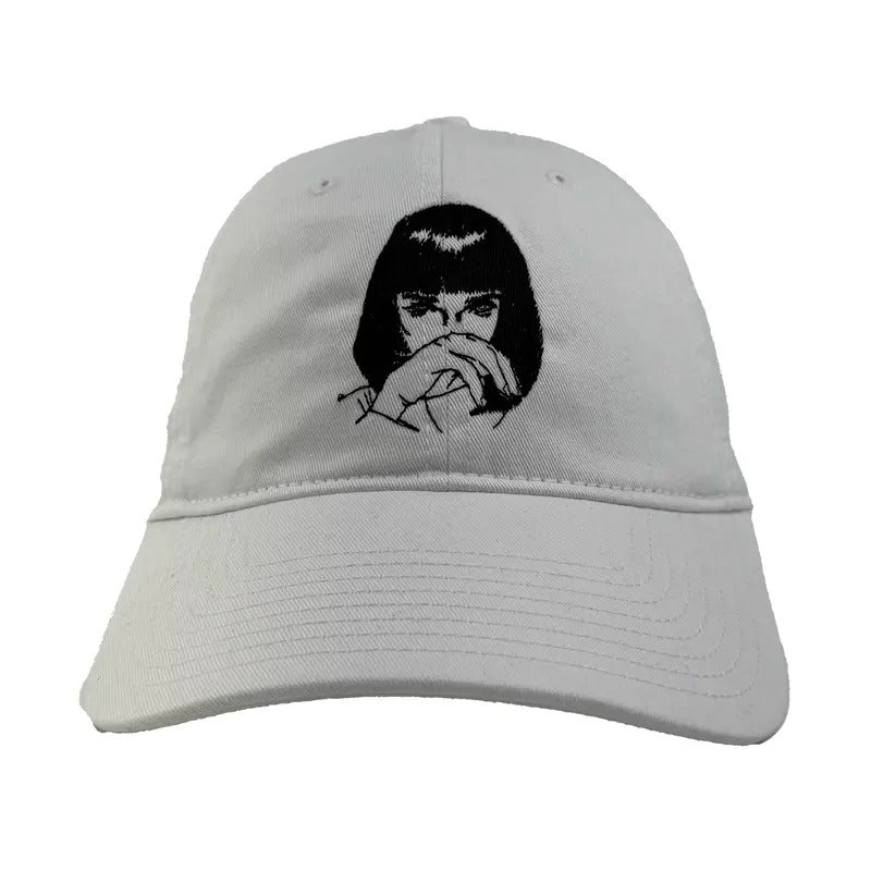 Uma Thurman Pulp Fiction Dad Hat Custom Embroidered T-Shirts, Hoodie, Sweatshirt | DripVista.com