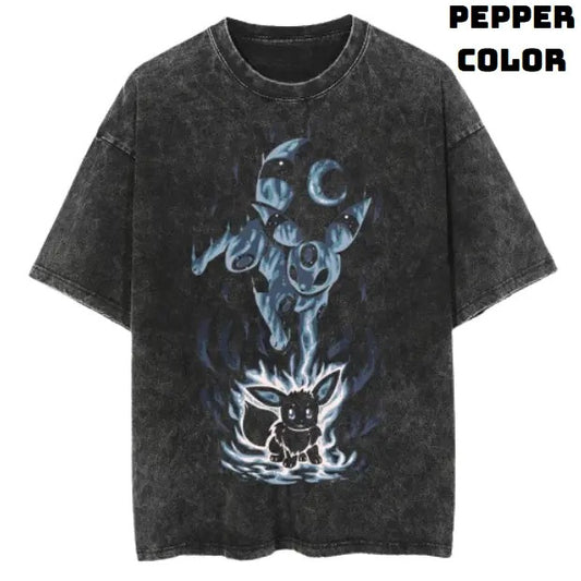 Umbreon Eevee Vintage Tee, Eevee T-Shirt, Vintage Graphic Tees, Anime Accessories, Unisex Anime Pokemon Shirt Top Menswear Womenswear Streetwear