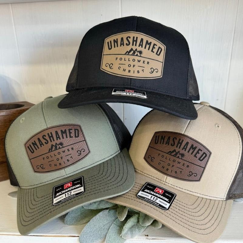 Unashamed Follower of Christ Christian Richardson Leatherette Patch Hat T-Shirts, Hoodie, Sweatshirt | DripVista.com