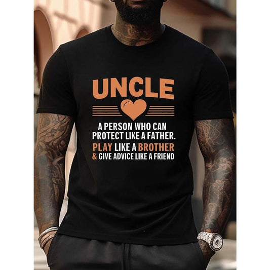 [Uncle & Heart Graphic Tee] Men's Graphic Print Summer T-Shirt - Casual Stylish Versatile Uncle & Heart Top Made in USA