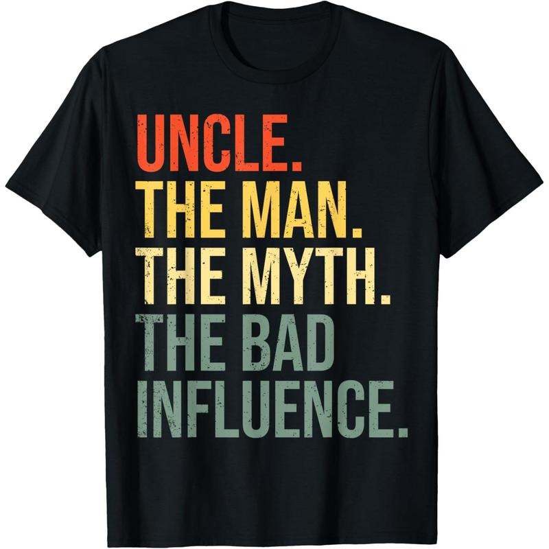 Uncle The Man The Myth The Bad Influence Best Funny Uncle T-Shirt made in usa Hoodie, Sweatshirt | DripVista.com