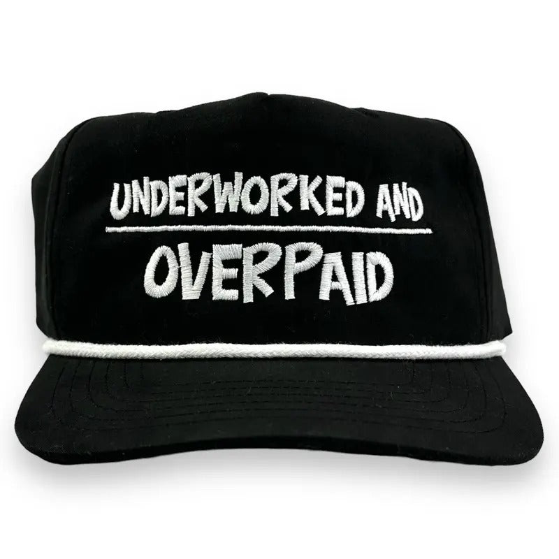 Under Worked and OVERPAID HAT CUSTOM EMBROIDERY T-Shirts, Hoodie, Sweatshirt | DripVista.com