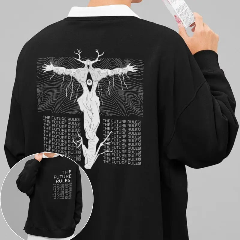 Unisex Anime Crewneck Sweatshirt The Future Rules T-Shirts, Hoodie | DripVista.com