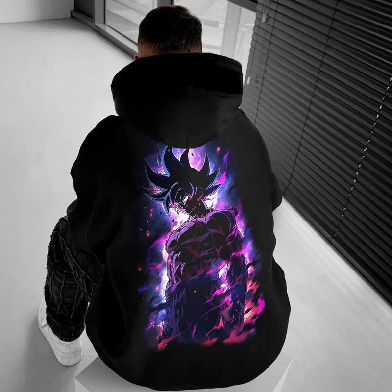 Unisex Casual Anime Print Oversized Hoodie, Manga Hoodie For Men, Perfect Gift for Every Otaku Fan, Ideal for Cozy Days...