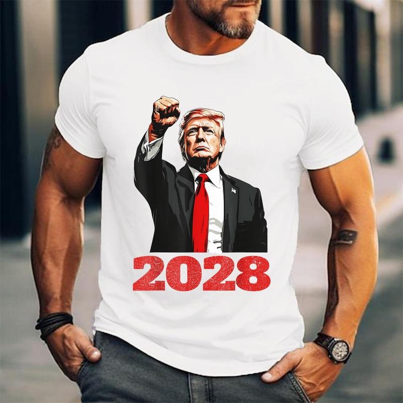 [Unisex Cotton] Vote Donald Trump 28 Shirt - Trump 2028 T- Shirt , Short Sleeve, Top Unisex Hoodie, Sweatshirt