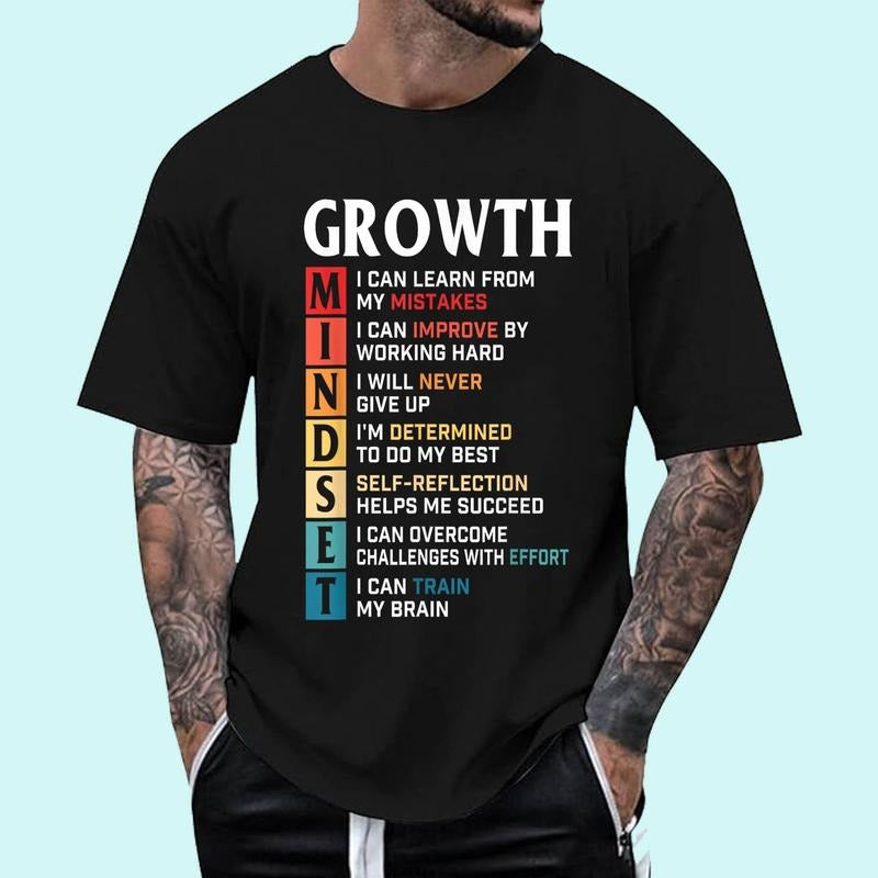 [Unisex Cotton Shirt] Growth Mindset Definition - Motivational Quote Inspiration T-Shirt Hoodie, Sweatshirt | DripVista.com