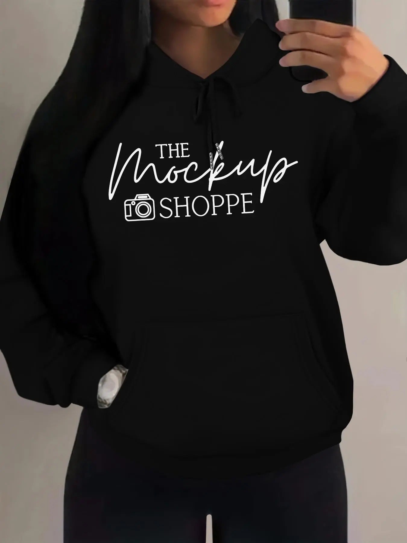 Unisex Letter Print Drawstring Pocket Hoodie, Casual Comfy Hooded Sweatshirt for Daily Wear, Unisex Top for Spiky hair...