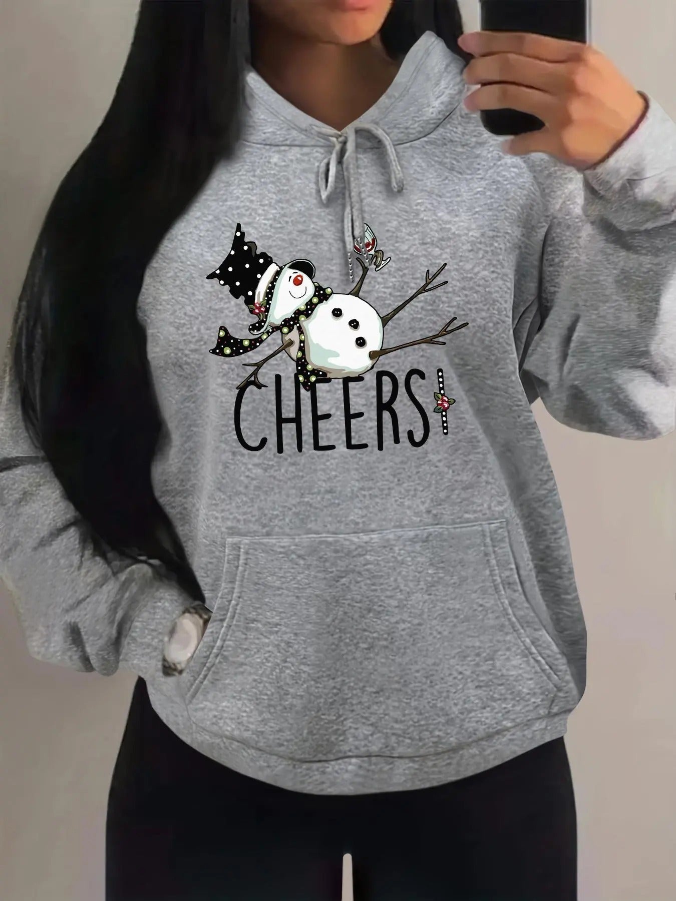 Unisex Letter Print Drawstring Pocket Hoodie, Casual Comfy Regular Fit Hooded Sweatshirt for Daily Wear, Men'WB shield...