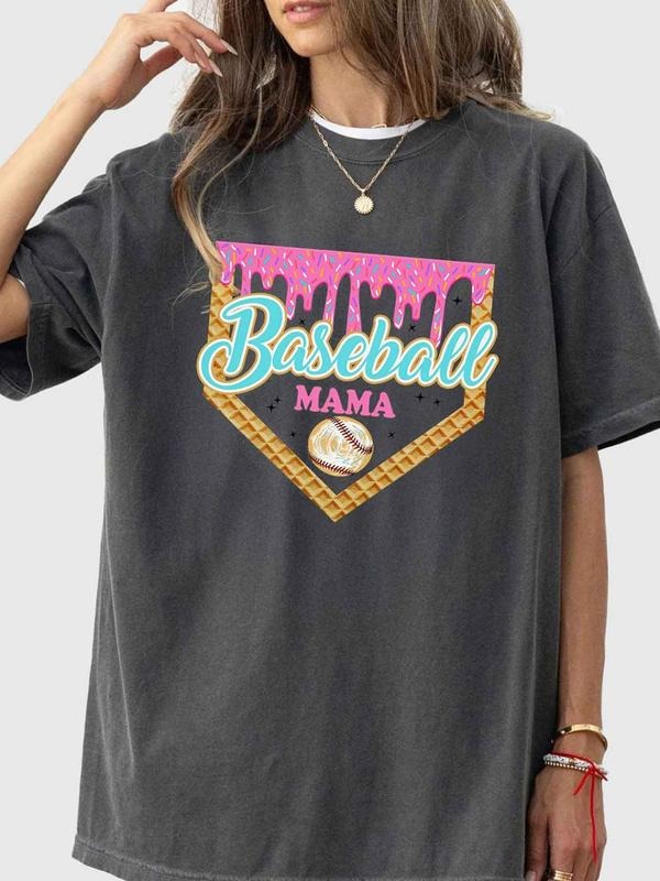 Unisex Letter Print Round Neck Tee, Fashion Casual Crew Neck T-Shirt for Daily Holiday Vacation Outdoor Wear, Unisex Top...