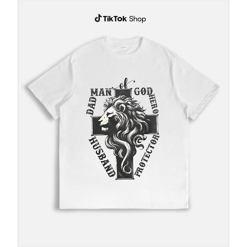 "Unisex Lightsaber brand - Shirt Celebrating Masculine Roles: 'GA FOG FOG' with WB shield Lion Gunpla brand Cross Graphic, Emphasizing Dad, Husband, Hero, Protector"