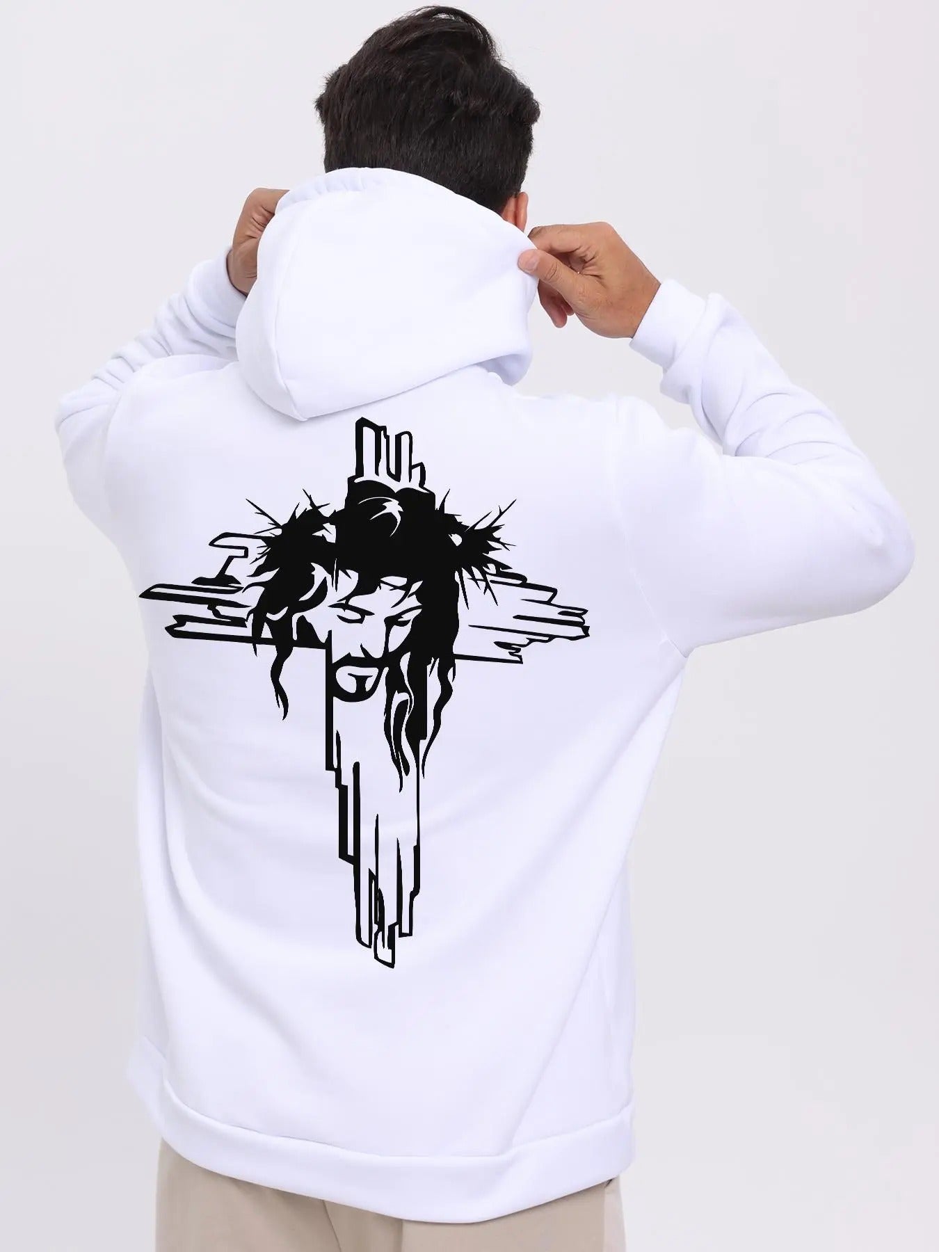Unisex Men'WB shield Cross Print Hoodie, Casual Regular Fit Long Sleeve Hooded Sweatshirt for Fall & Winter, Men'WB...