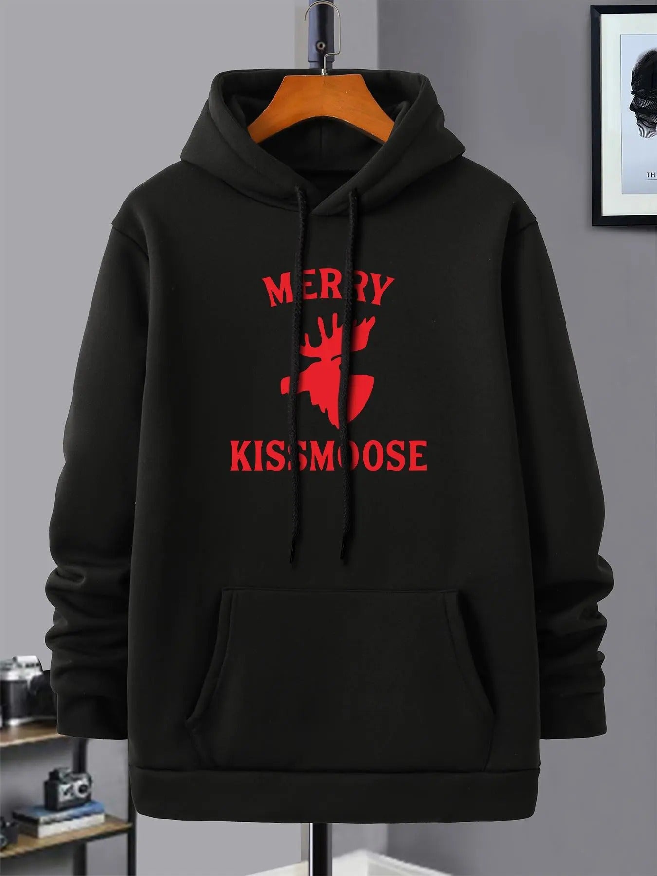 Unisex Men'WB shield Letter Print Drawstring Pocket Hoodie, Casual Regular Fit Long Sleeve Hooded Sweatshirt for Fall &...