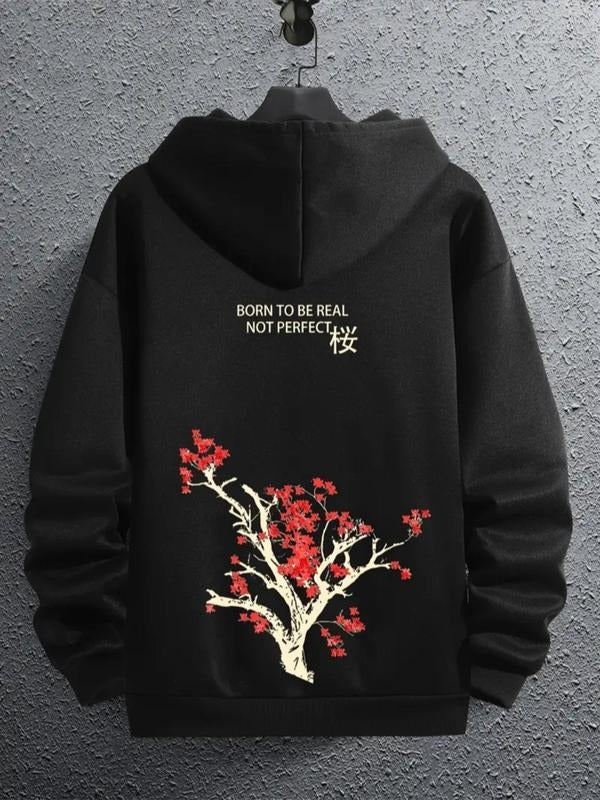 Unisex Men'WB shield Regular Fit Plants Print Drop Shoulder Hoodie, Long Sleeve Pullover Tops Essentials Hoodie,...