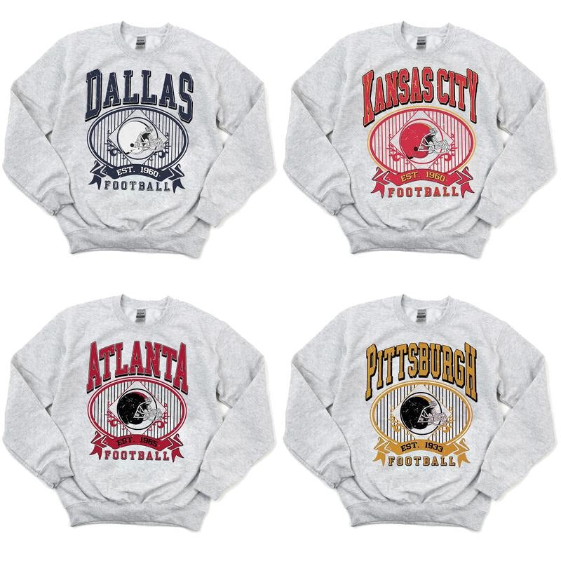Unisex Spiky hair fighters Sweatshirt, Ash Grey Crewneck Pullover, Retro Game Day Graphic Shirt, FOG Cotton Fall Apparel...