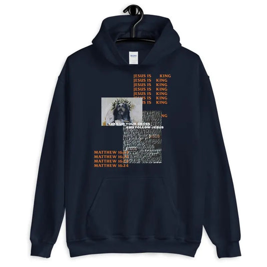 Unisex Take Up Your Cross Matthew 16:24 Streetwear Hoodie, Christian Hoodie, Trendy Christian Shirt, Christian Unisex Sweatshirt Mens Womens  T-shirt, sweater and Hoodie
