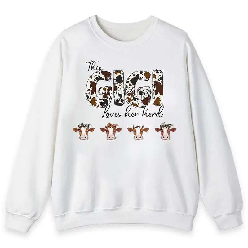 Unisex This Gigi Loves Her Herd  T-Shirt  , Sweatshirt  and Hoodie | DripVista.com