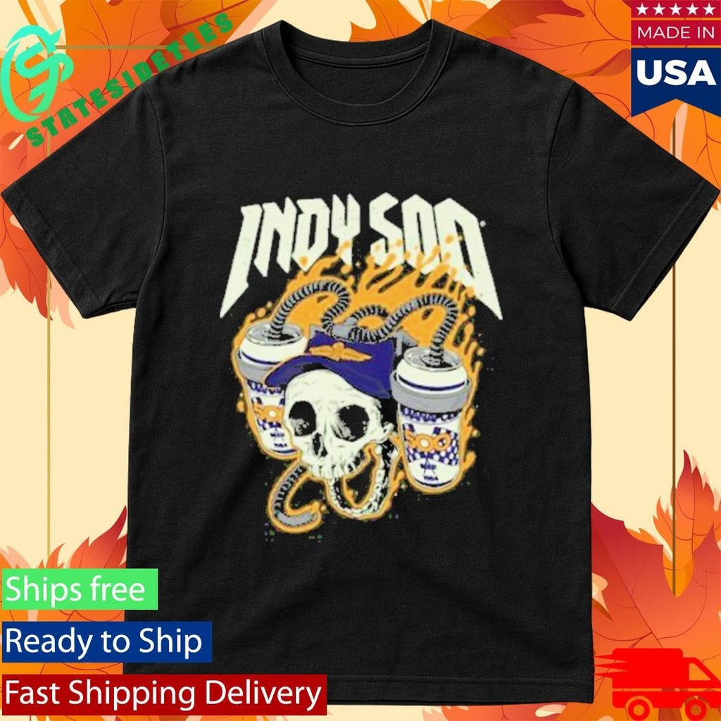 Unitedstateofindiana Indy 500 Skull Shirt