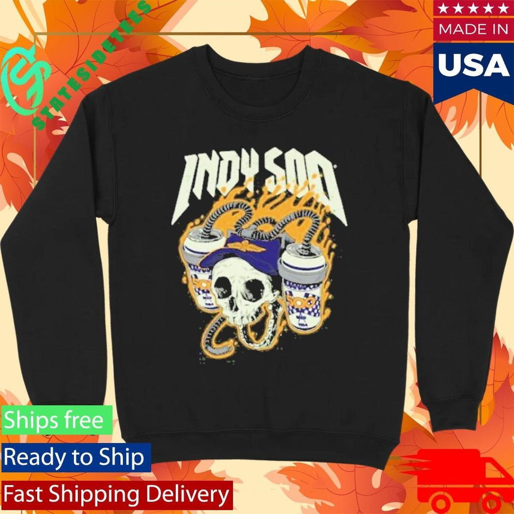 Unitedstateofindiana Indy 500 Skull Shirt
