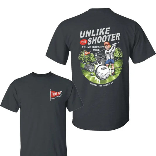 Unlike Shooter Doesnt Miss Trump Shirt, Trump 2024 2 Side Shirt, Trump Shot Shirts, Assassination Attempt Trump T-Shirt, Presidential Election Shirt, Election 2024 Tee, Maga 2024, Stand With Trump Shirt, All Sizes, For Men, For Women