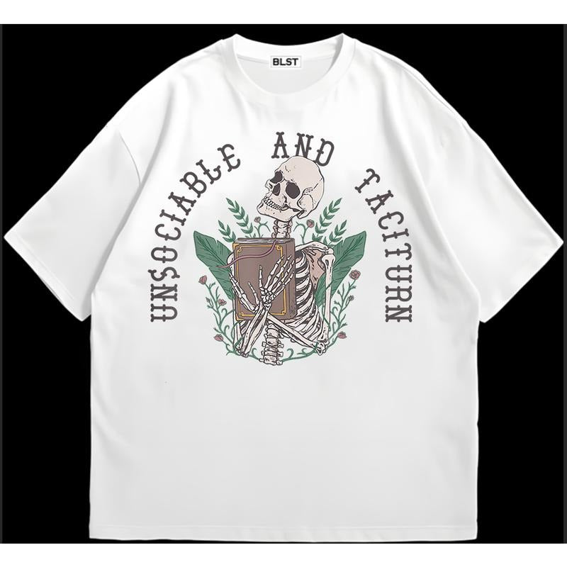 Unsociable and Taciturn T-Shirt Everyday Graphic Tee Soft Cotton Unisex Graphic Design Hoodie, Sweatshirt | DripVista.com