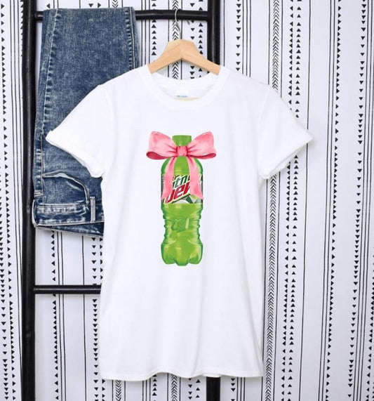 [Up To 5XL] Coquette Diet Mountain Dew, Trendy Coquette Tee, Aesthetic, Soft Girl Era, Cute Coquette Top, Pink Bows, Valentines Day Gift Ideas
