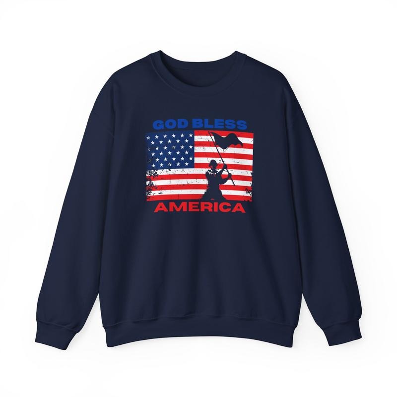 Usa American Flag Sweatshirt God Bless America Shirt Usa Patriotic Sweatshirt Independence Day Sweatshirt Patriotic Shirt For Moms Dads