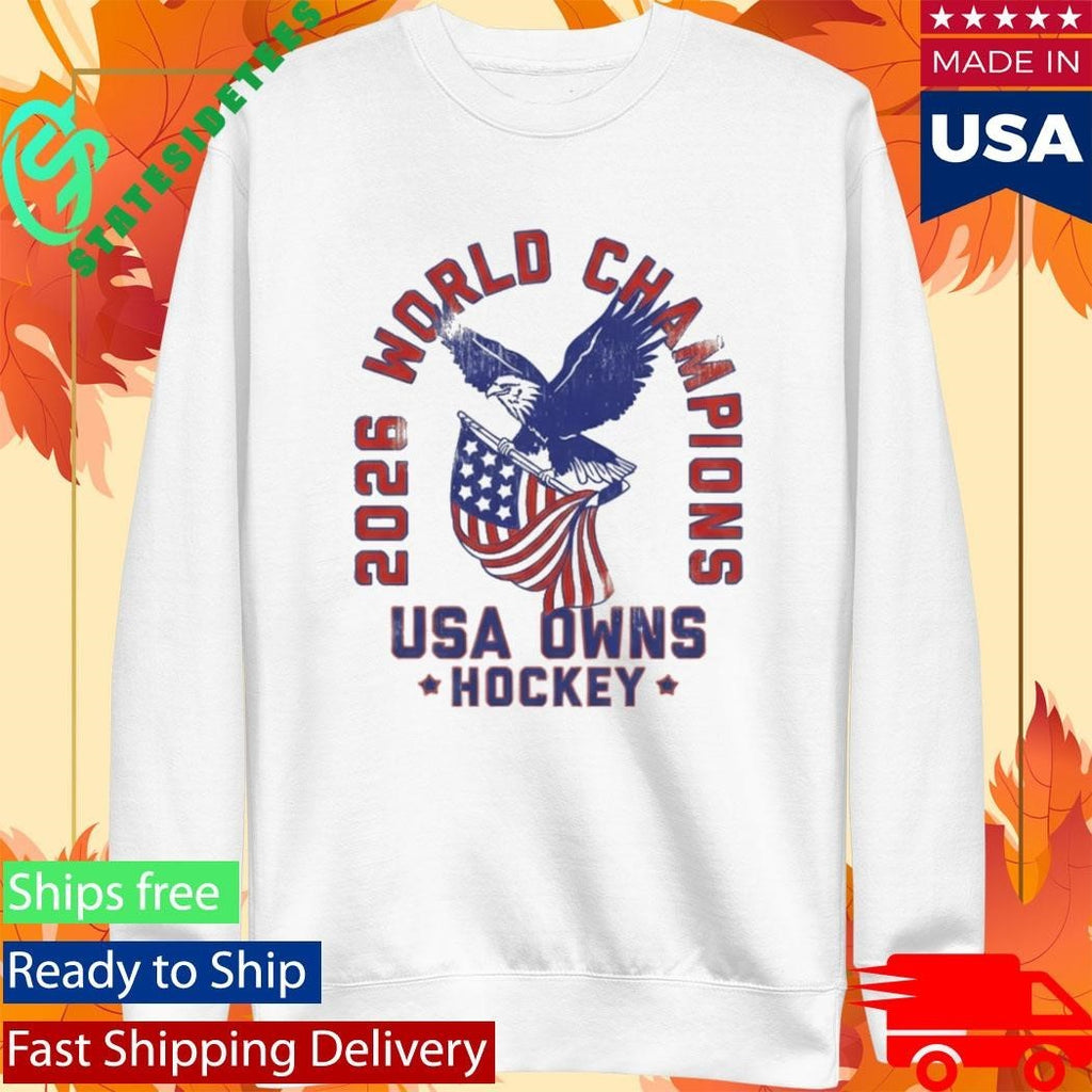 Usa Owns Hockey 2026 World Champions Vintage Shirt