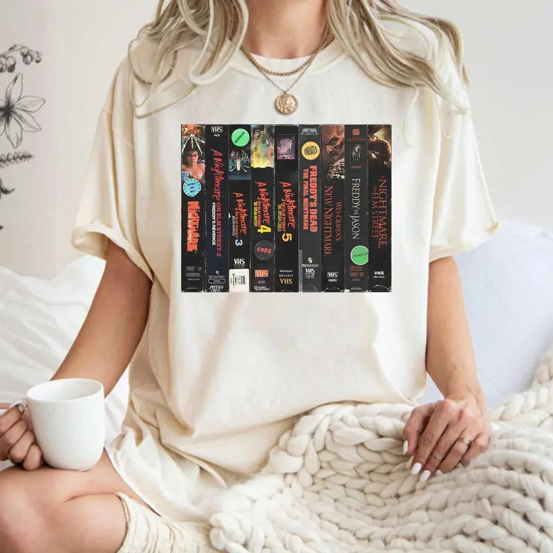 VHS Halloween Shirt, Horror Movie Shirt, Haloween Movie Tee, A Nightmare On Elm Street, New Nightmare Movie, SpookySeason Shirt
