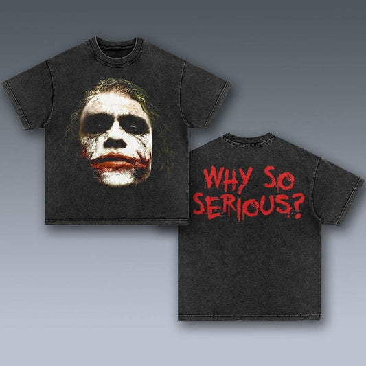 VINTAGE TEE | JOKER-WHY SO SERIOUS? Trending Movie T shirt Vintage 90s T-shirt gift for Movie fans gift for him gift for her unisex T-shirt Urbanwear Shirt Casual Fabric