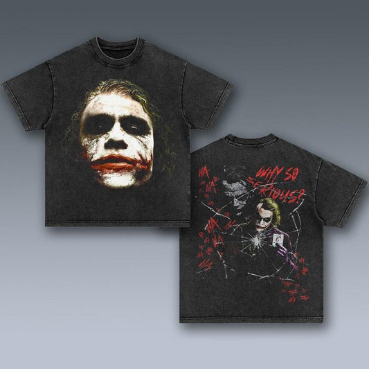 VINTAGE TEE | JOKER WHY SO SERIOUS Trending Movie T shirt Vintage 90s T-shirt gift for Movie fans gift for him gift for her unisex T-shirt Urbanwear Shirt Casual Fabric