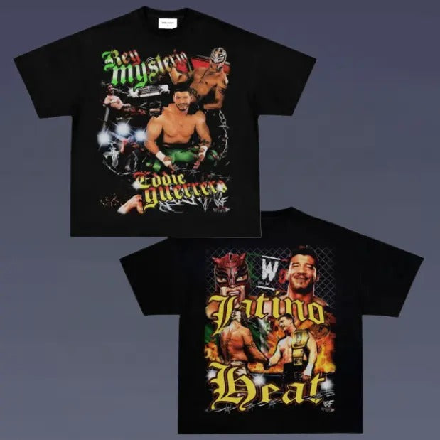 VINTAGE TEE | LATINO HEAT TEE, Double Sided Prints Vintage T-Shirt, Boxing Shirt, UFC Shirt, Graphic Tee, Unisex T-Shirt,...