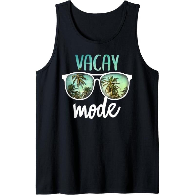 Vacay Mode Cute Vacation Summer Cruise Getaway Tank Top Made in USA