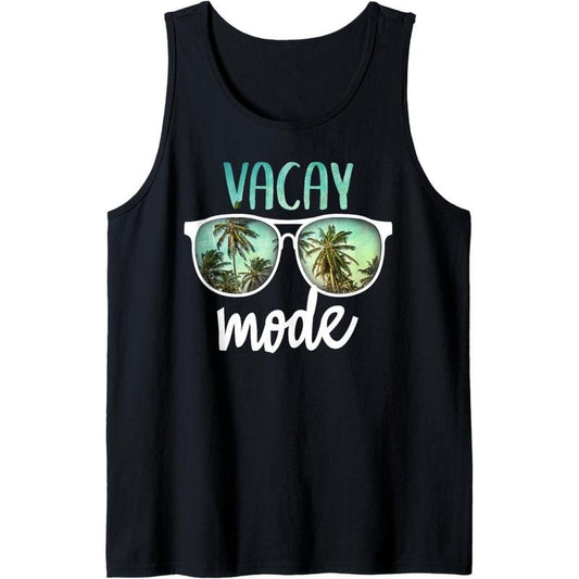 Vacay Mode Cute Vacation Summer Cruise Getaway Tank Top Made in USA