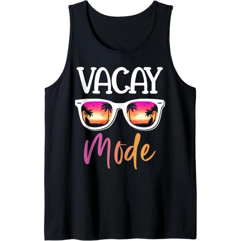 Vacay Mode Sunglasses Tank Top Made in USA T-Shirts, Hoodie, Sweatshirt | DripVista.com