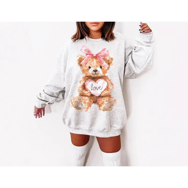 Valentine Bear Graphic Top