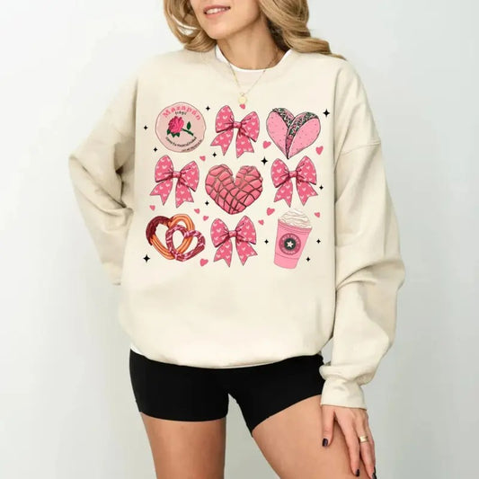 Valentine Concha Pan Dulce Tshirt Sweatshirt Hoodie, Funny Mexican Bread Lover, Valentine Xoxo, Mexican Sweet Breads, Unisex Sweater Pullover Tee