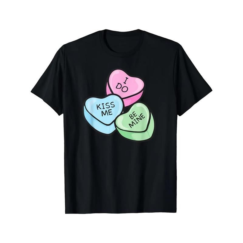 Valentine'S Day love print T-shirt made in usa